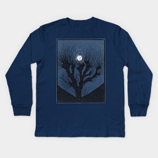 Full Moon Night Kids Long Sleeve T-Shirt